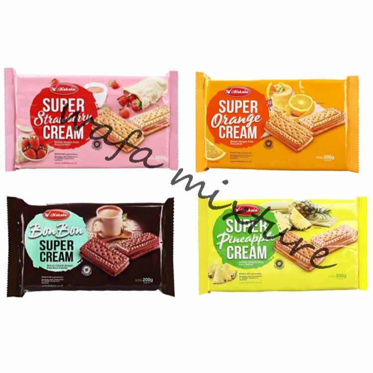 

PAKET HEMAT Bsikuit Kokola Super Cream Sandwich Coklat Orange Strawberry Pineaple 18grm cocok u bingkisan hajatan acara nikahan hampers parcel lebaran idul Fitri