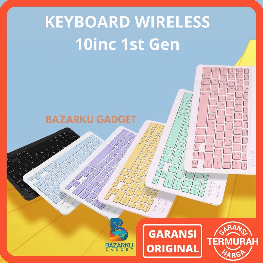 Keyboard Slim Thin 1 for Windows Android iOS PC Keyboard Portable Mini Keyboard Wireless Keyboard Bl