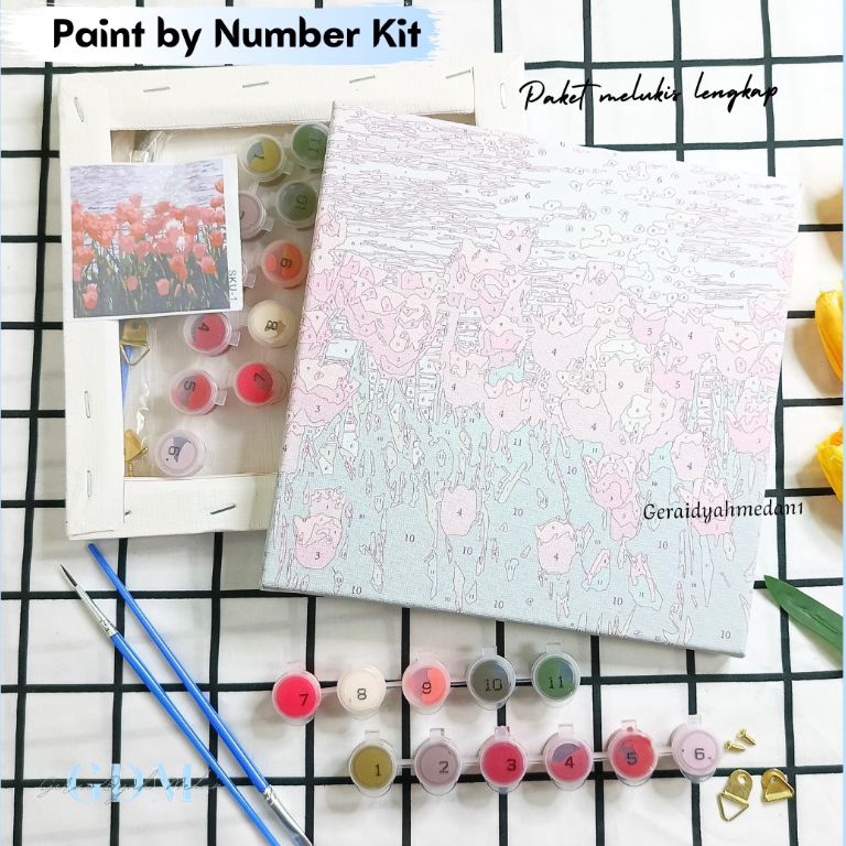 

Paint By Number Kit DIY Aesthetic Uk 2x2 Cm w I2E8