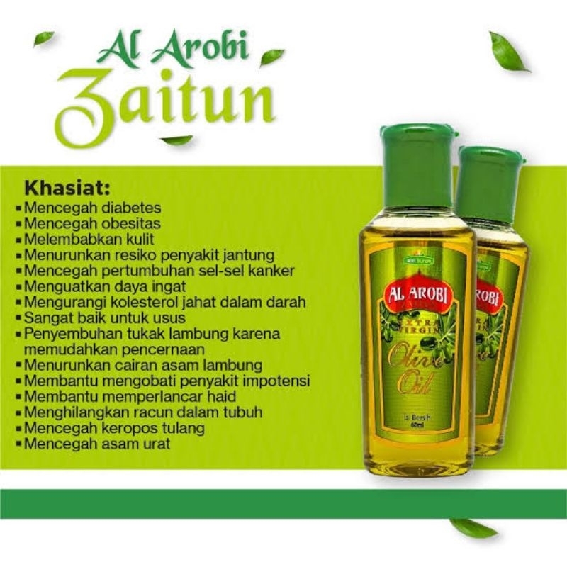 

Al Arobi Extra Virgin Olive Oil Minyak Zaitun Isi 200 ml