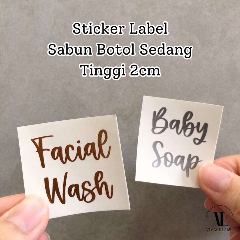 

[VIVACE] Cutting Sticker Label Sabun Botol SEDANG 250ml TINGGI 2cm Waterproof Stiker