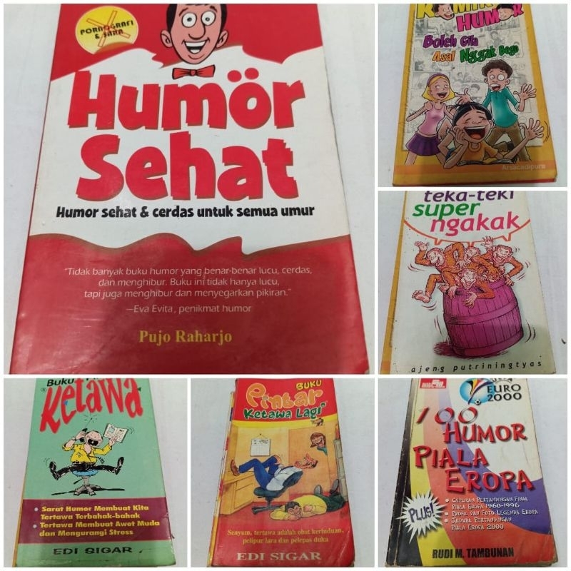 Novel 100 humor piala Eropa/ Humor sehat/ Komik humor/ Kumpulan teka teki super nhy/ Buku pintar ket