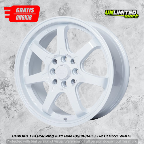 Velg Hsr palang warna putih ring 16 untuk avanza vios city jazz tipe TJH R16