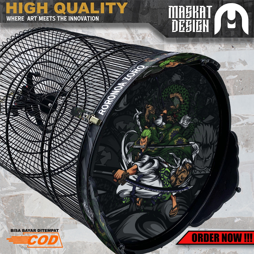 Stiker Decal Sangkar Burung Murai Kacer Tebok Bulat - Sticker Dekal Sangkar Murai Variasi Desain One