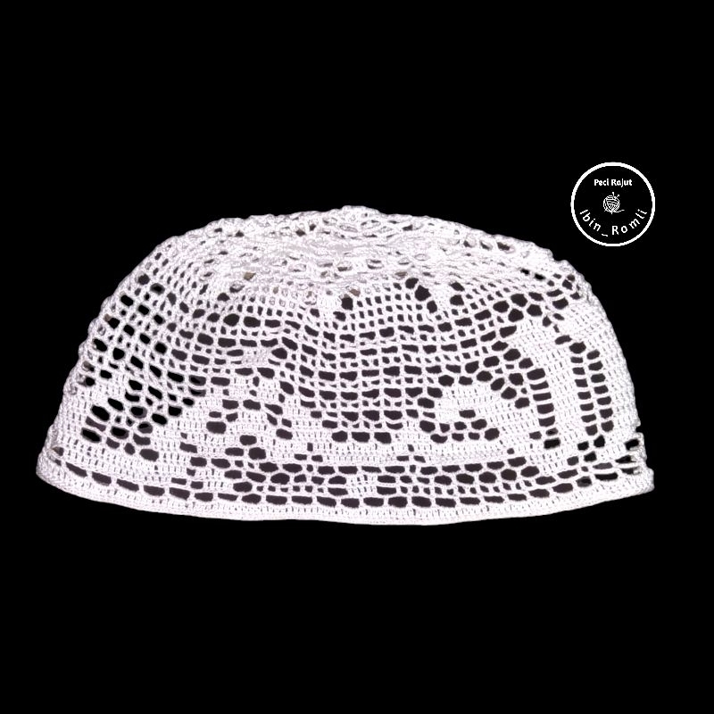 Peci Rajut | Saudi  | Peci Motif Nama | Peci Yaman | HANDMADE