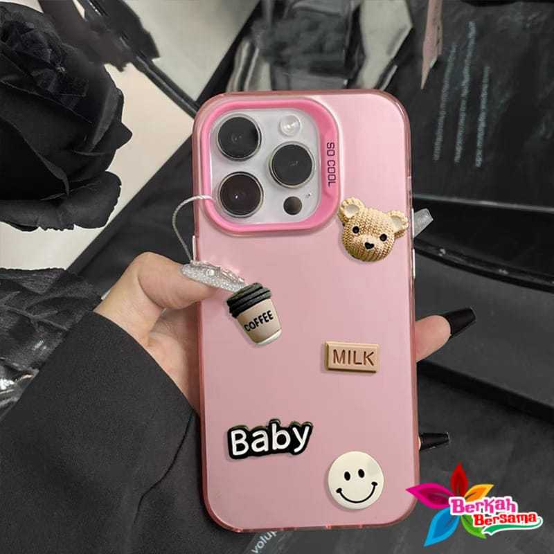 GC129 Premium Matte Hard Case 3d Doll Baby Bear FOR REDMI 14C 14T PRO NOTE 7 7 pro 8 9 4G 10 10S POC