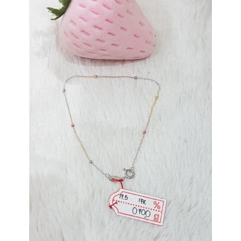 Gelang rantai emas 75 jedar