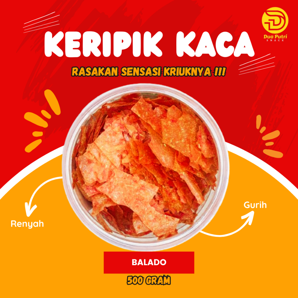 

Keripik Kaca Kirca Beledag Kripik Kripca Beling / Camilan Keripca Pakset Kiloan - Balado 500gr