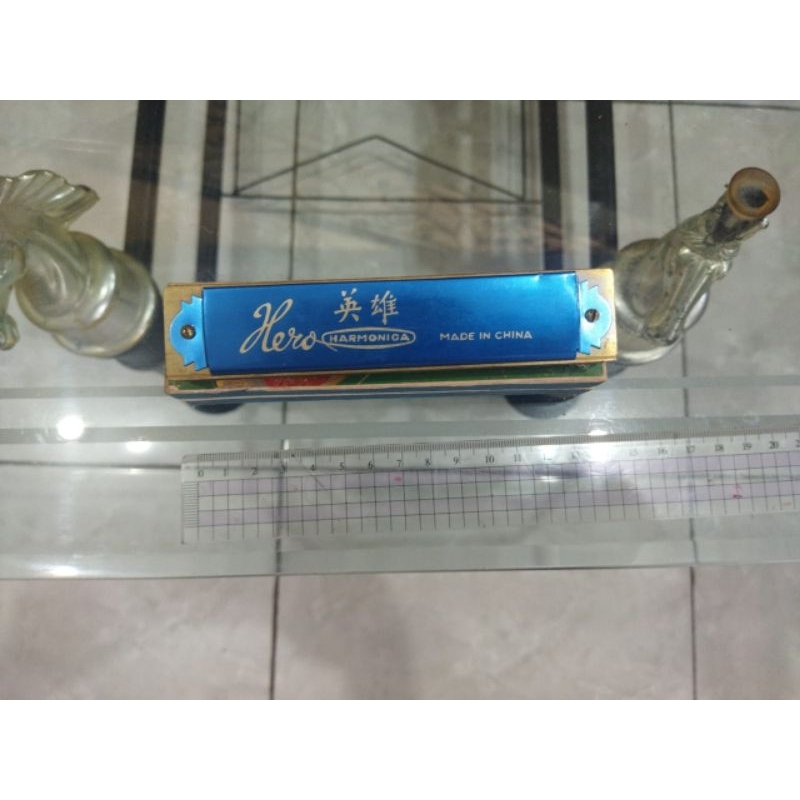 alat musik harmonika harmonica tiup biru