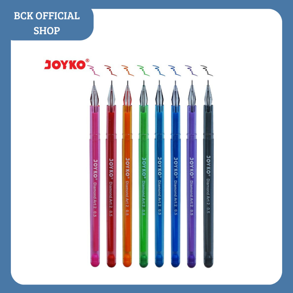 

Color Gel Pen Pena Jel Warna Joyko GPC-296 Diamond Art2 8 Warna 0.5 mm (SET)