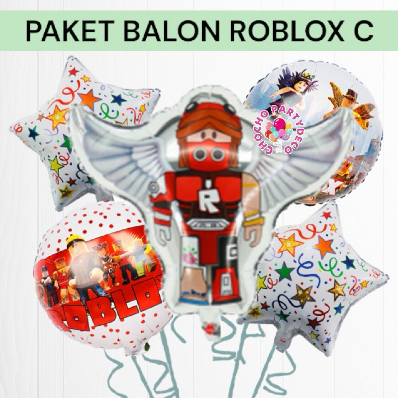 Paket Balon ROBLOX C / Dekorasi Ulang Tahun Roblox / Balon Foil Roblox