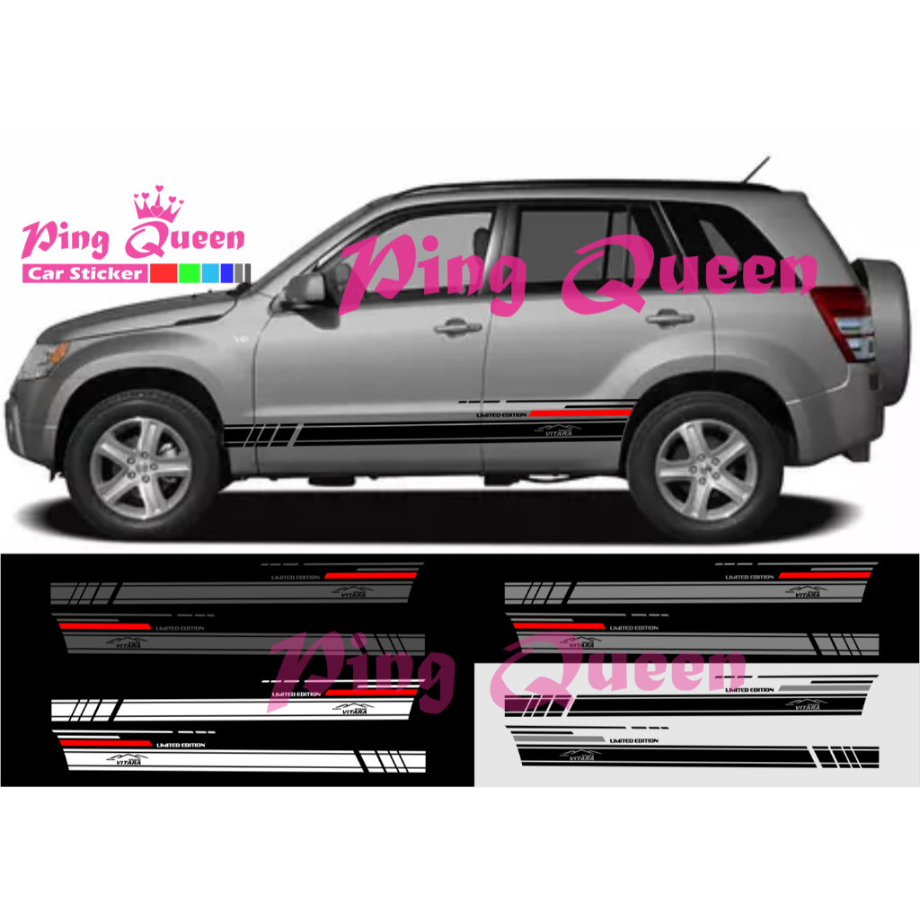 STICKER SUZUKI GRAND VITARA CUTTING STICKER BODY SAMPING MOBIL GRAND VITARA