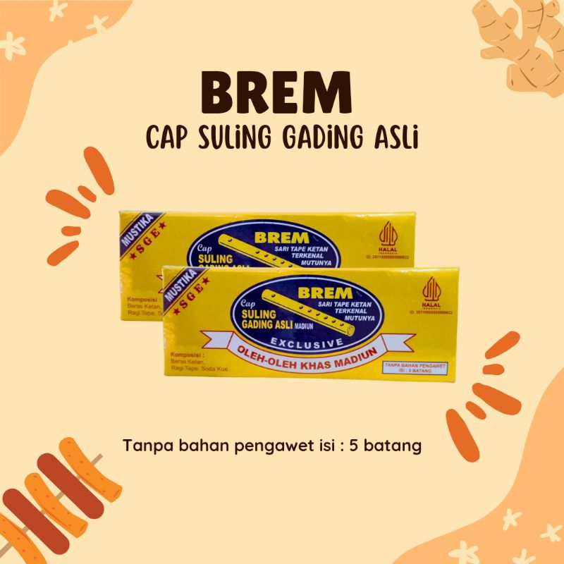 

Brem Madiun Original|cap suling gading 5 batang