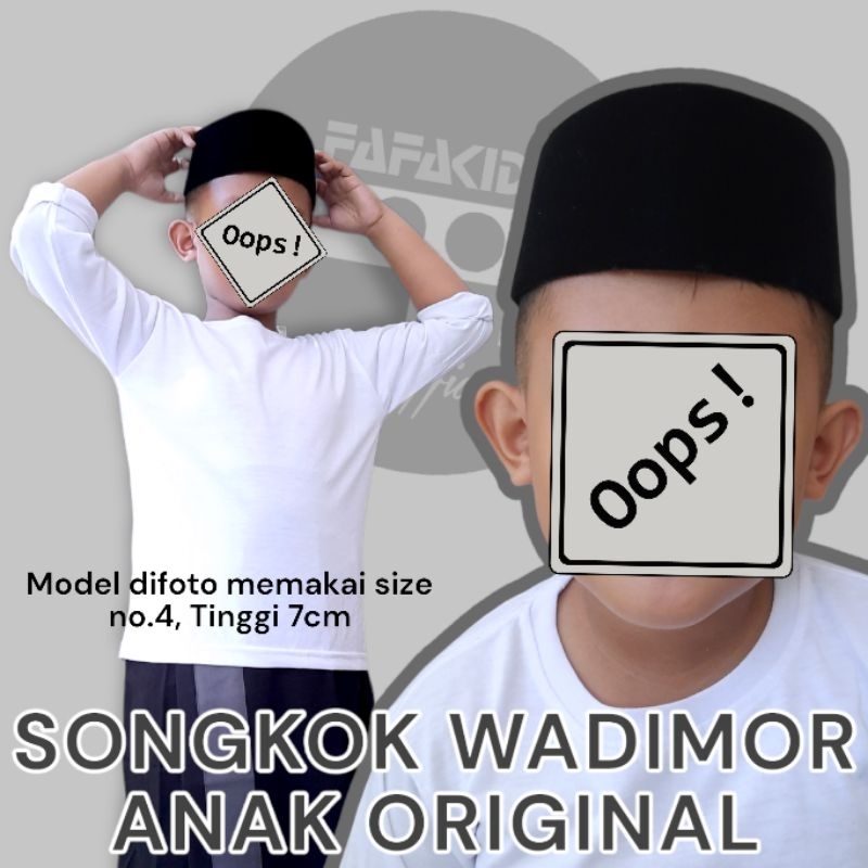 Songkok Anak Original Wadimor AC Tinggi 7, Peci Anak