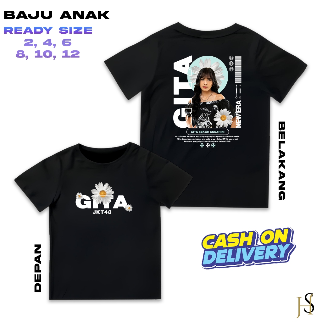 HOSINSHOP - KAOS GITA JKT48 NEW ERA - KAOS ANAK - TSHIRT MEMBER JKT 48 NEW ERA - BAJU ANAK