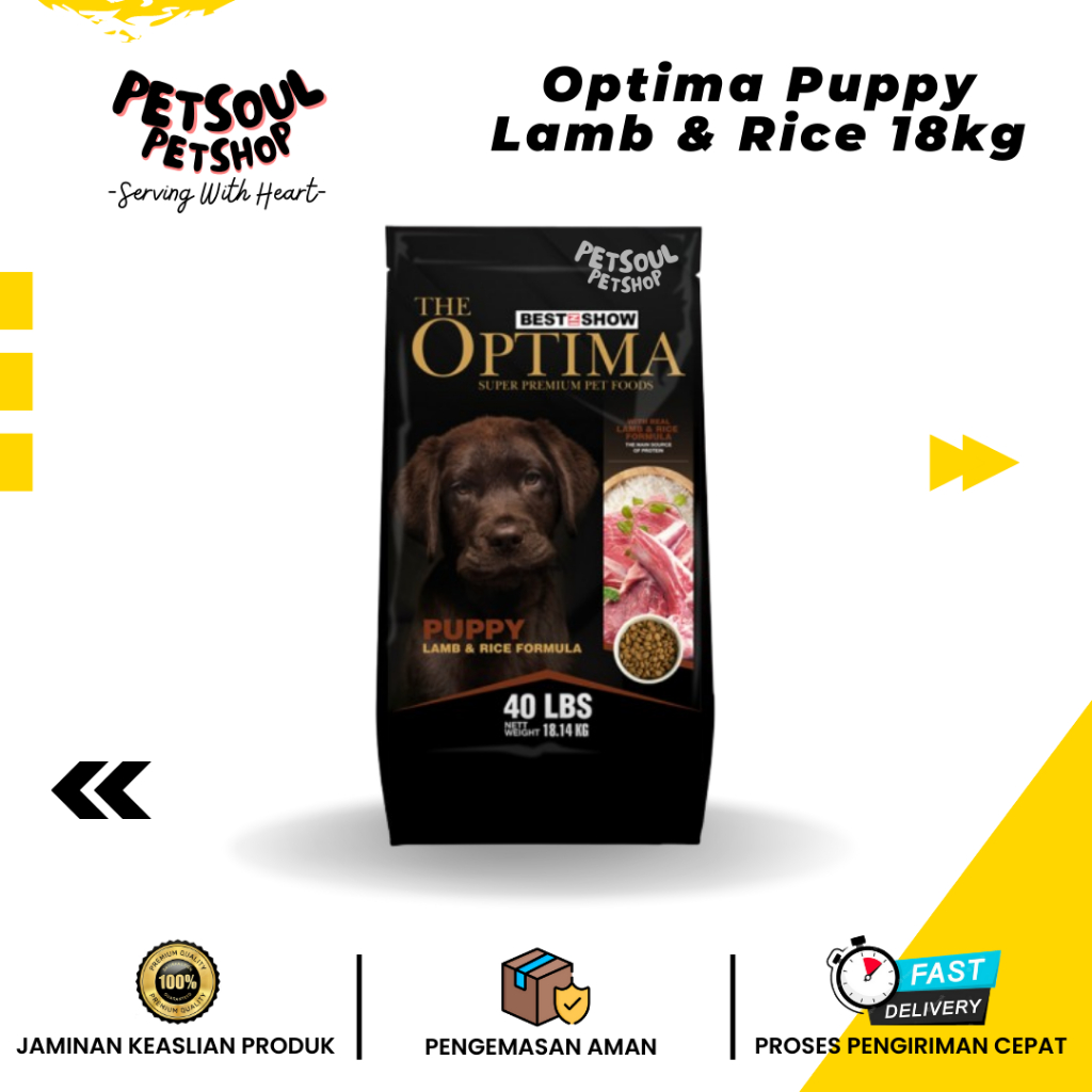 Optima Puppy Lamb 18kg Makanan Anjing Optima Puppy Lamb & Rice