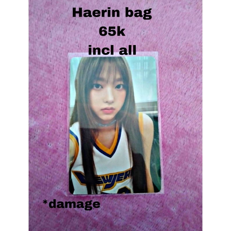 Photocard Official Haerin bag jersey (damage)