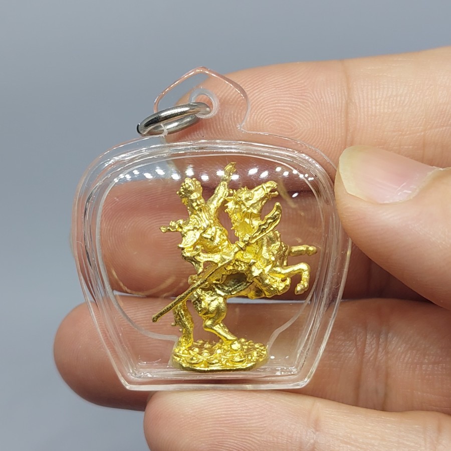 $+$+$+$+] Liontin Dewa Kwan Kong / Guan Yu / Guan Gong Naik Kuda Case Tebal