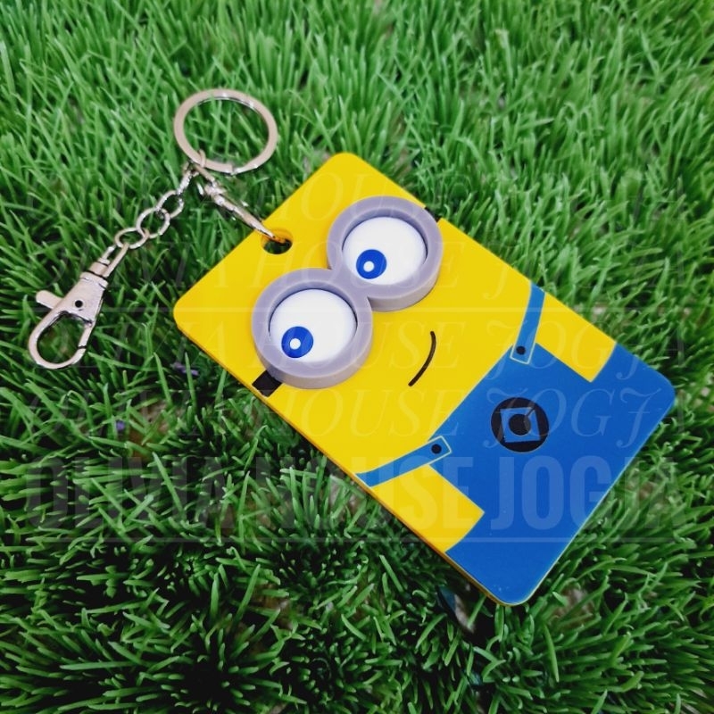 

ID Card Holder Minion Akrilik Kuning Gantungan ID Card Minion Card Set Holder Minion Mata Dua