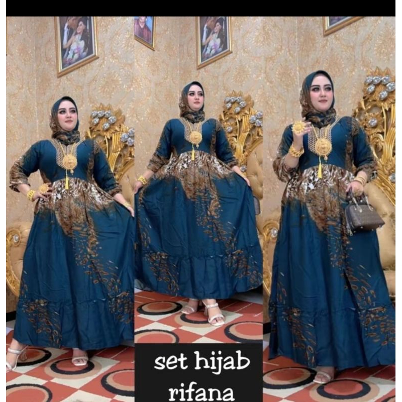 GAMIS WANITA FREE HIJAB MACAN TUTUL & ABSTRAK