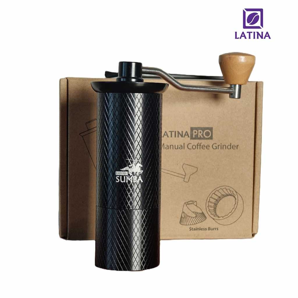 Latina Sumba PRO Mini Grinder Manual Hitam 10 Skala Kehalusan