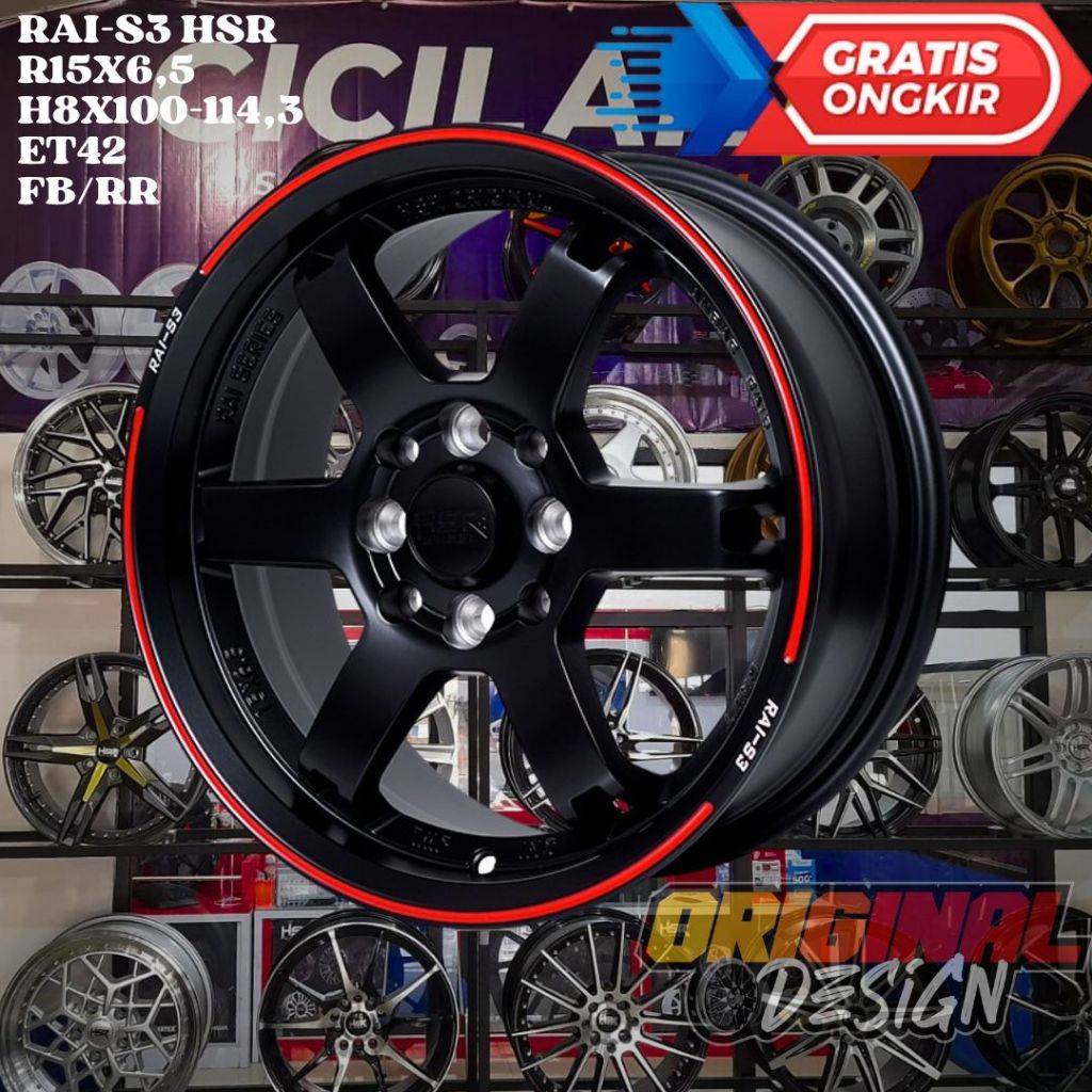 Velg Mobil Ring 15 HSR RAI S3 R15 COCOK UNTUK LIVINA AGYA CONFERO BRIO