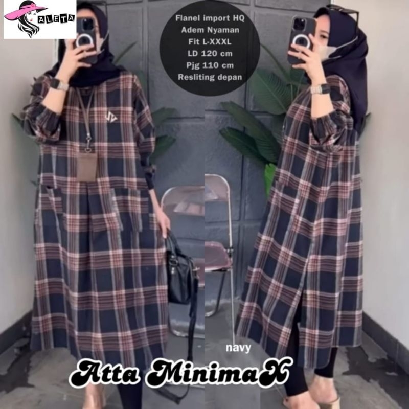 MIDI DRESS WANITA JUMBO/MINIMAX/DRESS MIDI WANITA FLANEL IMPORT HQ JUMBO LD 120 CM FIT XXXL