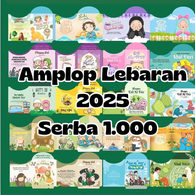 

(1pack) Amplop Lebaran Medium Size/Amplop Uang Dilipat 1x