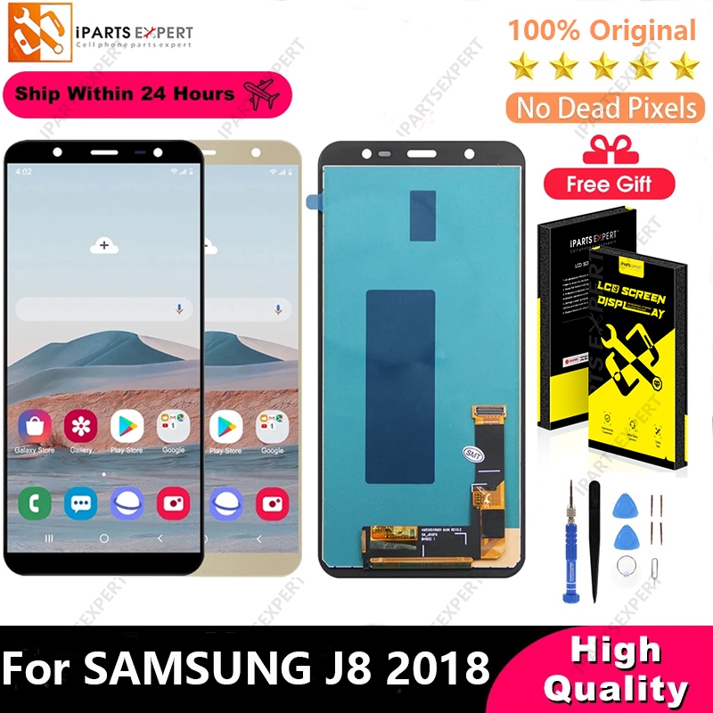 IPARTSEXPERT Original LCD For SAMSUNG J8 2018 J810 J810F SM-J810F J810G J810Y Layar LCD Pengganti Pe