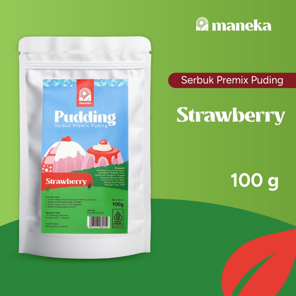 

Maneka Puding Stroberi - Strawberry Pudding Premix 100 Gr