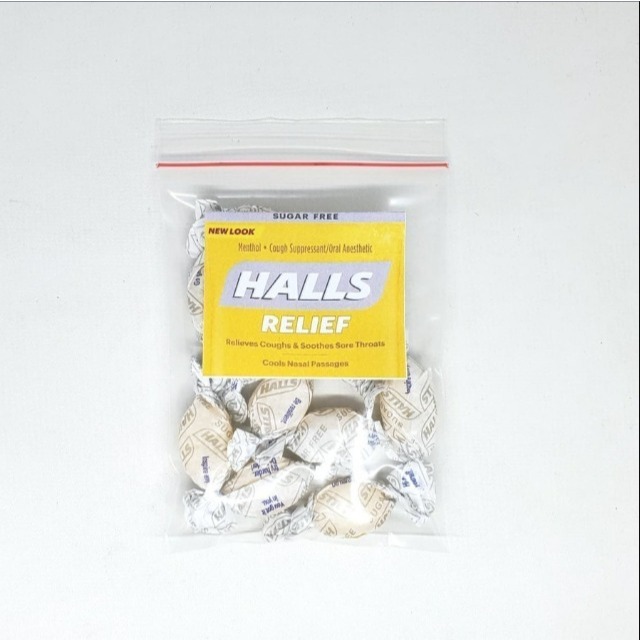 

Halls Sugar Free Permen Batuk Pilek Tenggorokan Honey Lemon