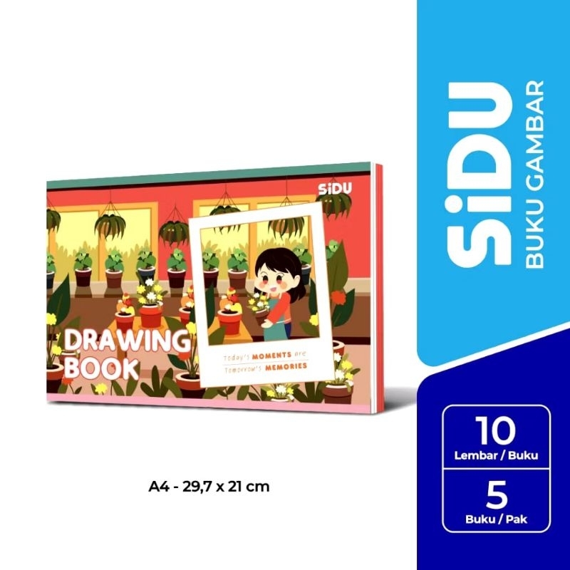 

SIDU BUKU GAMBAR A4 / BUKU GAMBAR SINAR DUNIA per Pack - isi 5 BUKU