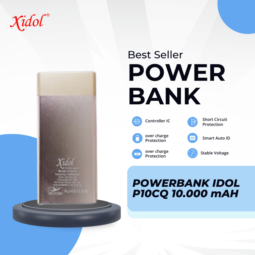 POWERBANK XIDOL P10CQ 10.000 Mah fast charging