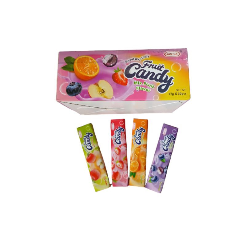 

Permen Aneka Rasa Buah Fruit Candy Sweet Me box isi 30 pcs