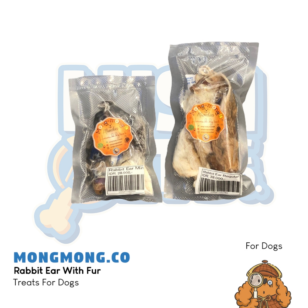 MongMong.Co Rabbit Ear With Fur Dog Treats