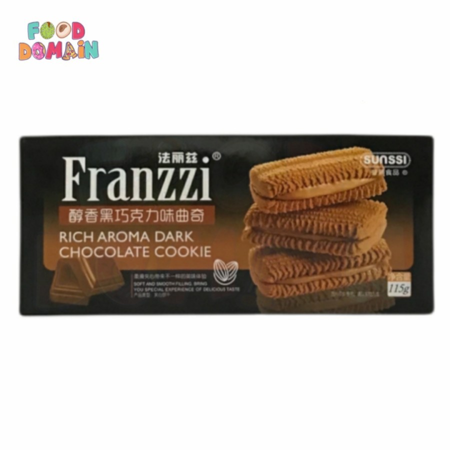 

Biskuit Franzzi Rich Aroma Dark Chocolate Cookie Soft & Smooth 115g