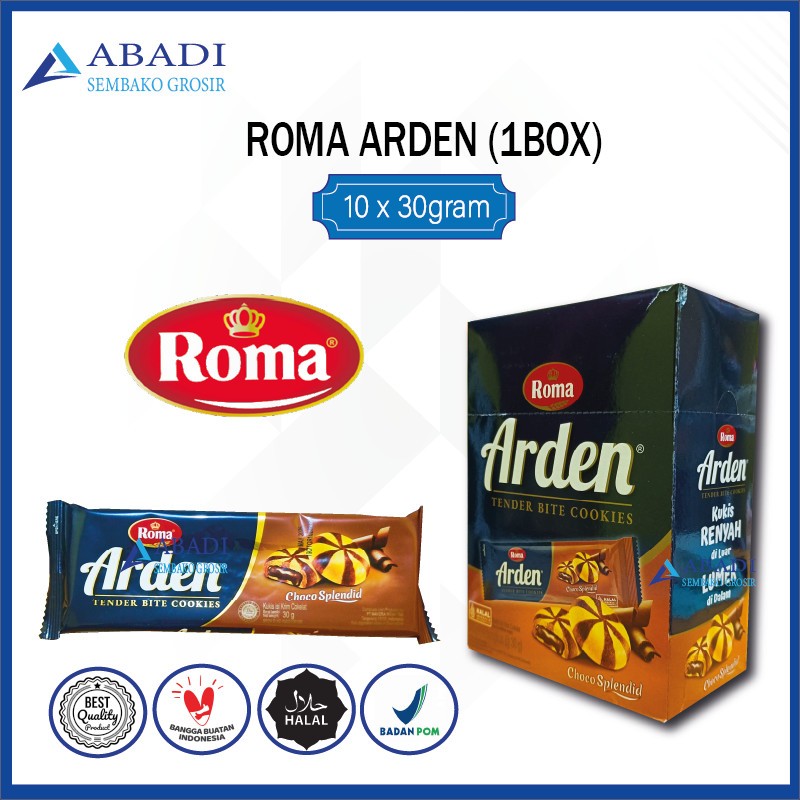 

Roma ARDEN Tender Bites Cookie Chocolate Cokelat Coklat 1 Box 10 Pcs