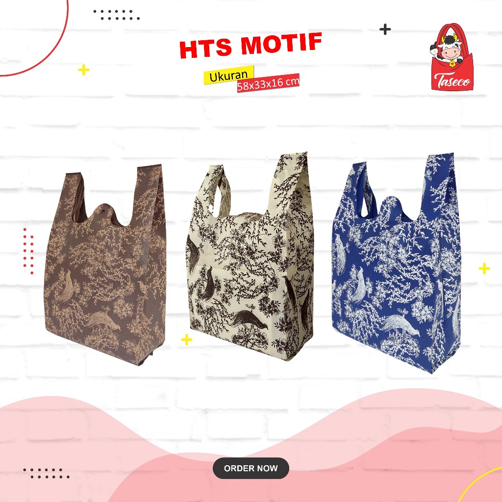 

TASECO Tas Spunbond Kresek Goodie Bag Spunbond Tas Souvenir Totte Bag 58x33x16