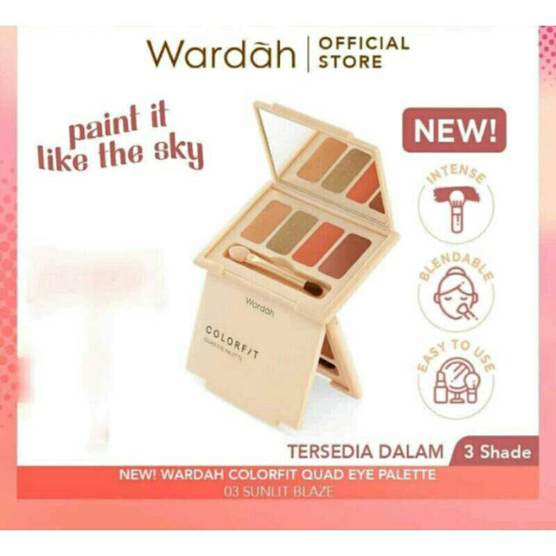 wardah colorfit eye quad palette/eyeshadow colorfit