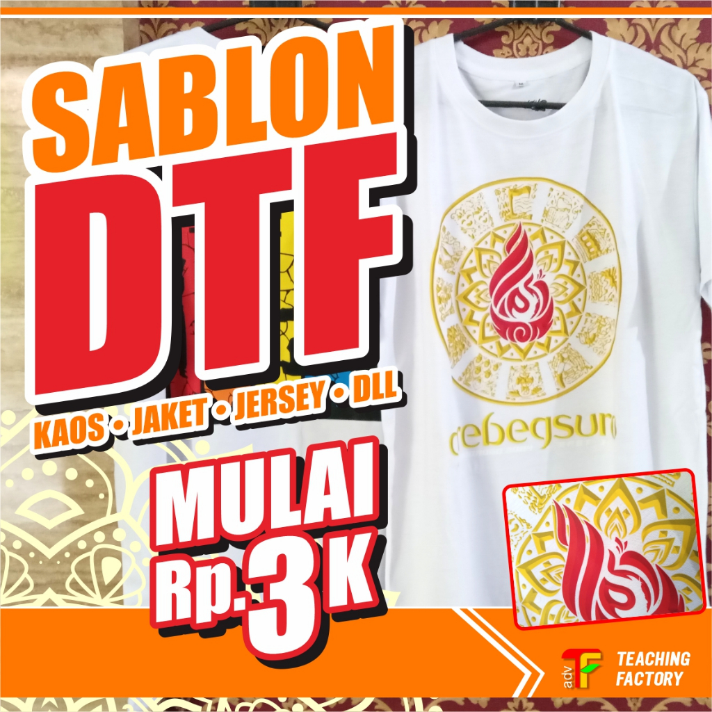 Sablon Setrika Custom Satuan