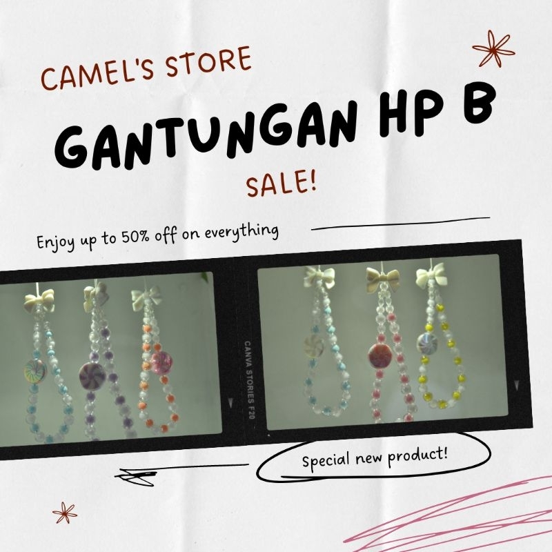 Gantungan HP Bracelet Lolipop Korea Lucu