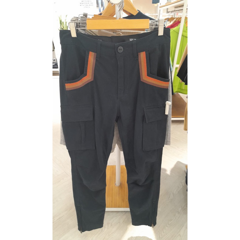 celana cargo zipper greenlight X Alleia