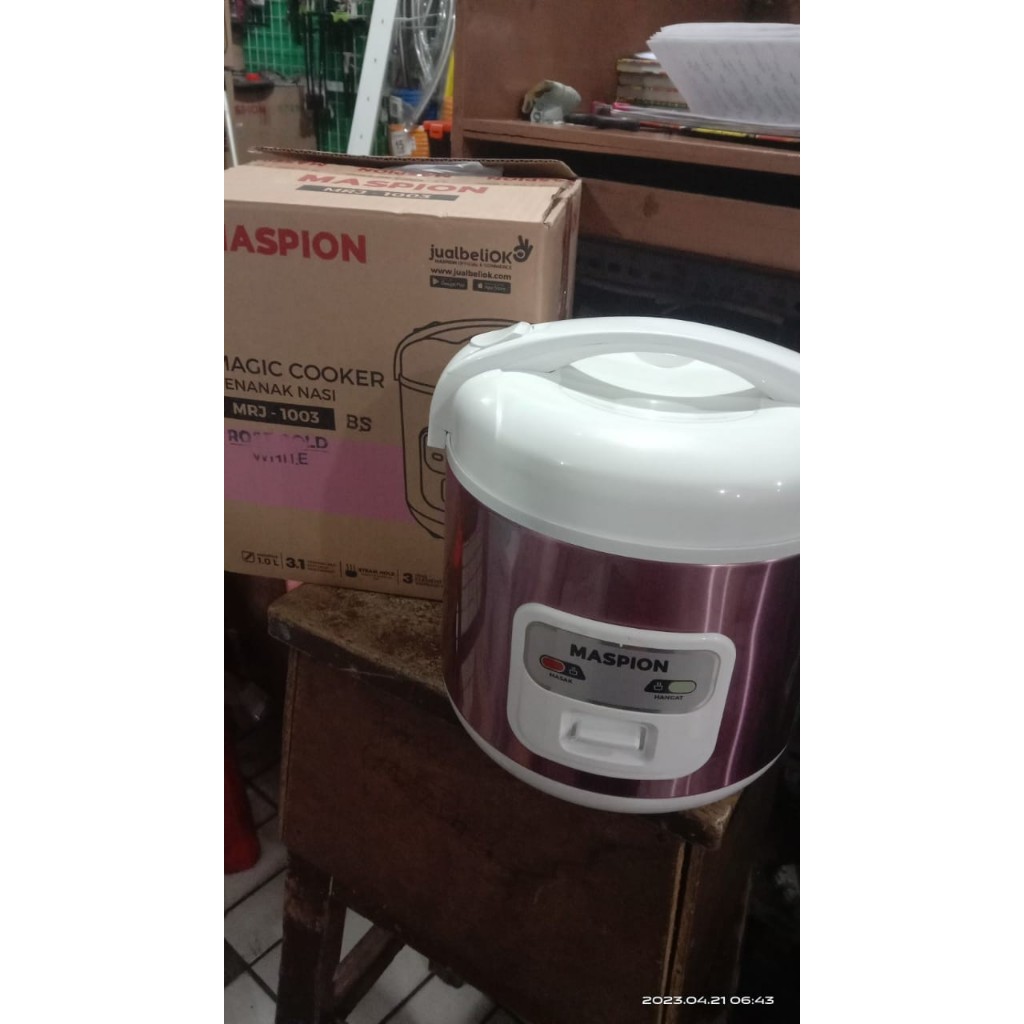 Maspion Magic Com Rice Cooker 1 Liter Mrj-1003 Mrj1003 Mrj 1003