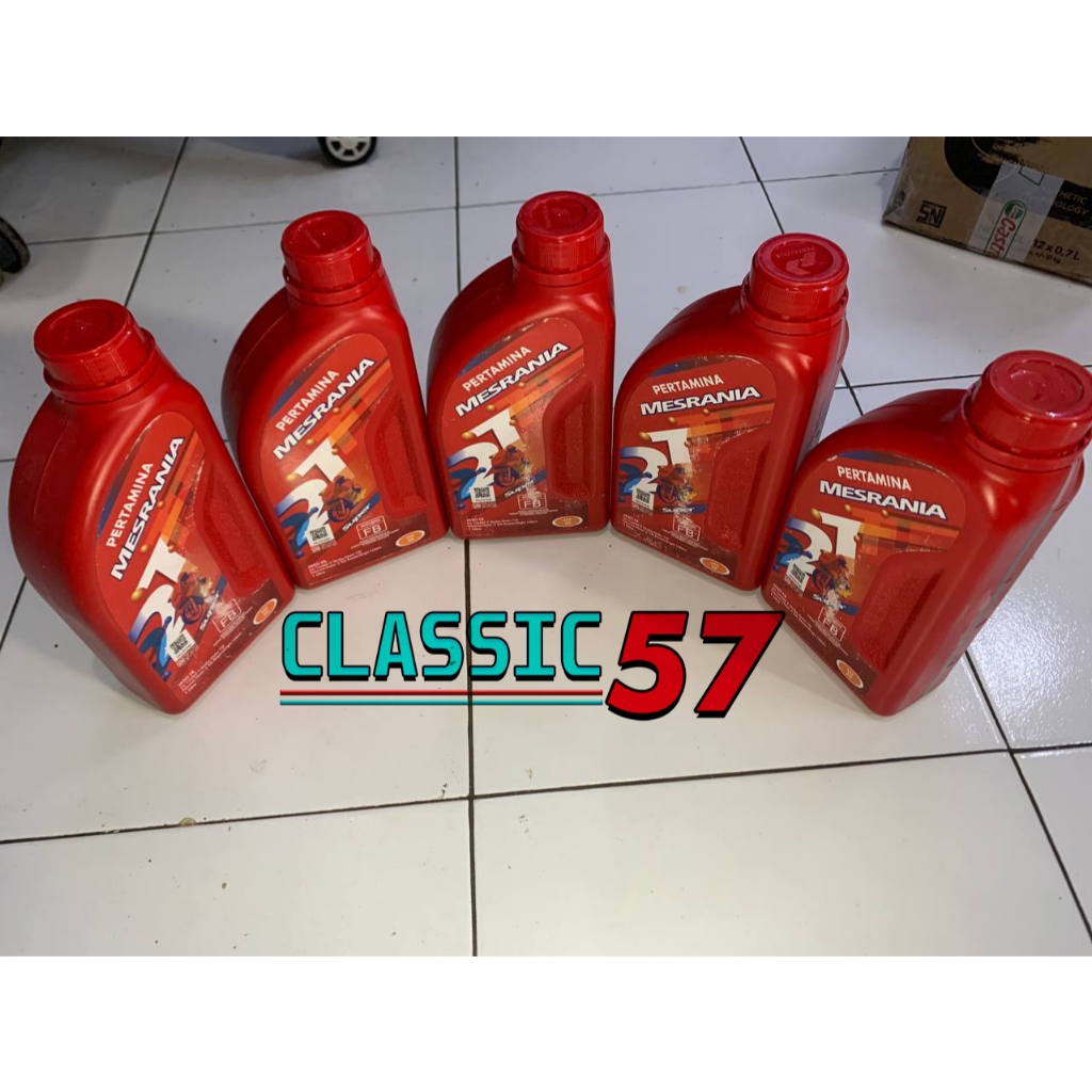 Oil Samping MESRANIA 2T 2 Tak 2tak Super Pertamina Oli Mesran 2 tak 1Liter Motor 2Tax 2Tak 1L 1 Lite