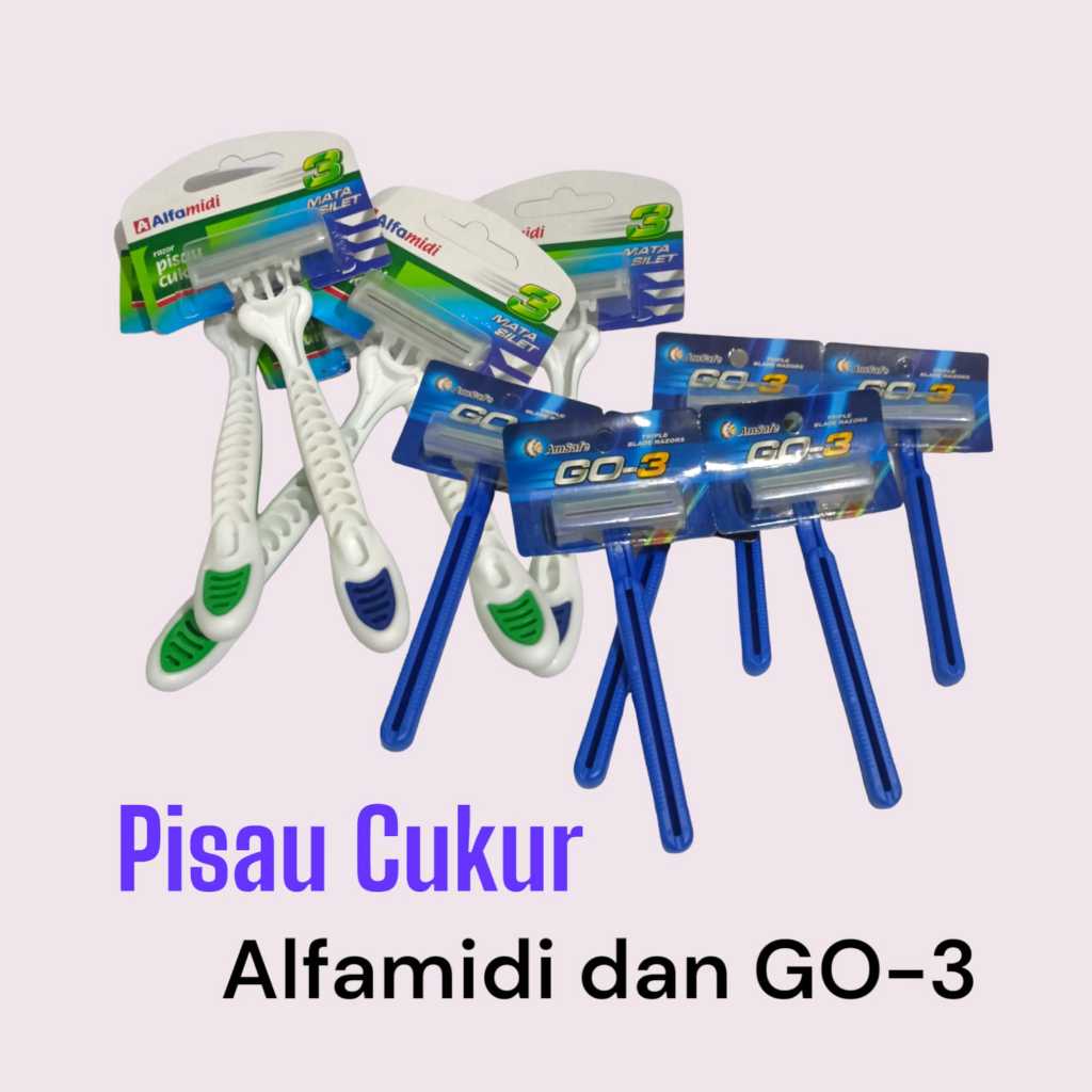 Pisau cukur / cukur bulu - master cukur - Alfamidi 3mata pisau - GO-3 3mata pisau