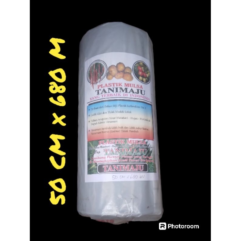 Plastik mulsa tani maju 50 (100 CM)×680 M Hitam perak
