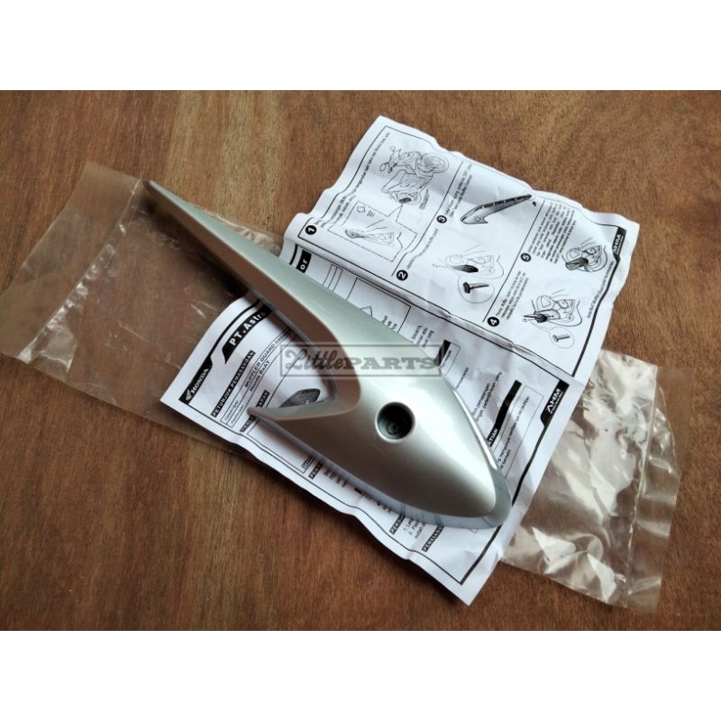 Cover tutup knalpot honda beat karbu karburator silver ori original