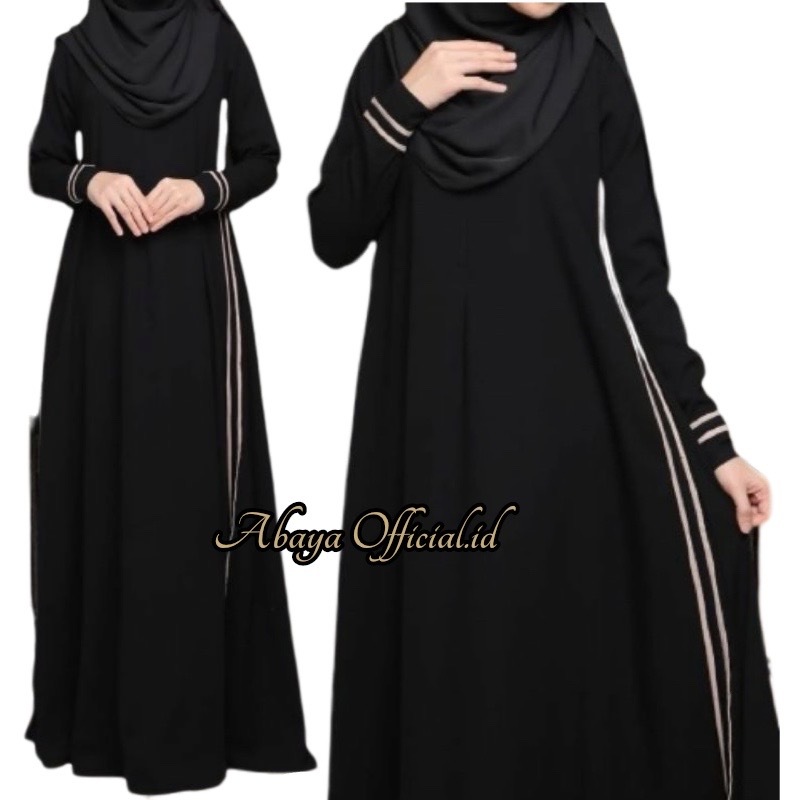Riyad Gamis Hitam turkey Abaya Remaja Arab Saudi Umroh syari muslimah