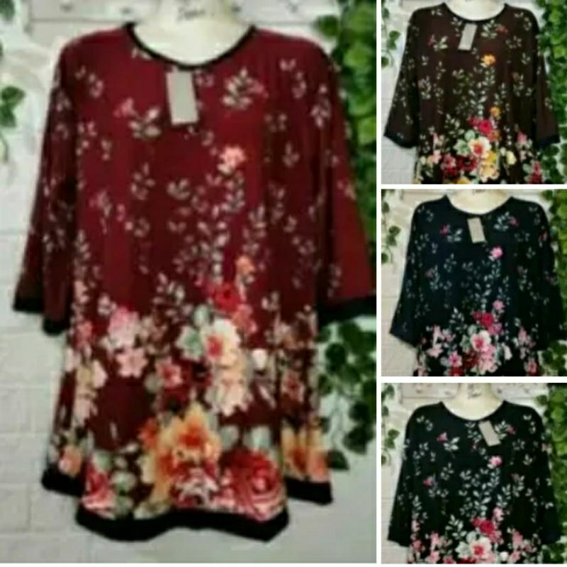 ATASAN WANITA KAOS JERSY//BAJU IBU-IBU JUMBO