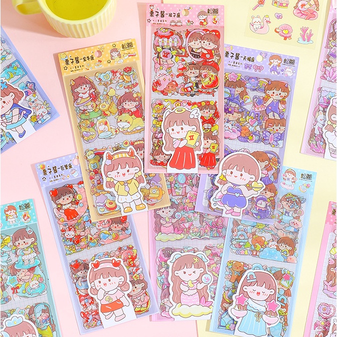 

CUCI GUDANG Cute ZODIAK girl design for Sticker Set Stickers Set dengan design Zodiak Girl